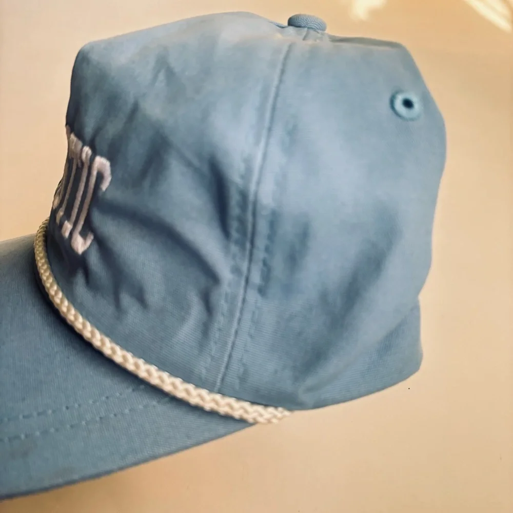 Imperial Nautical Sailor Pastel Braided Baby Blue Cotton Hat One Size